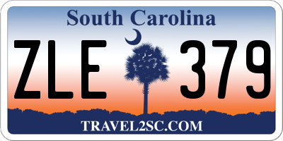 SC license plate ZLE379
