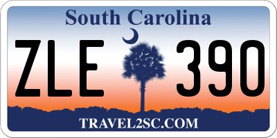 SC license plate ZLE390