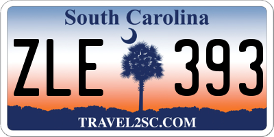 SC license plate ZLE393