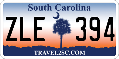 SC license plate ZLE394