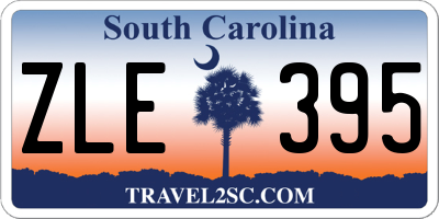 SC license plate ZLE395