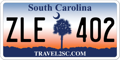 SC license plate ZLE402