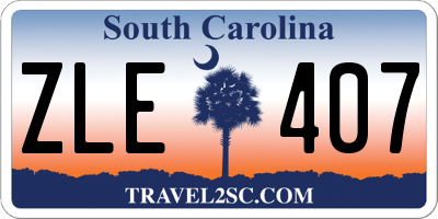 SC license plate ZLE407