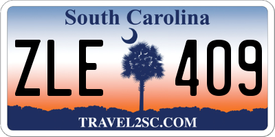 SC license plate ZLE409