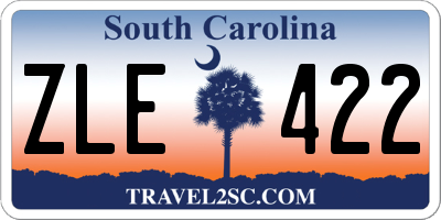 SC license plate ZLE422