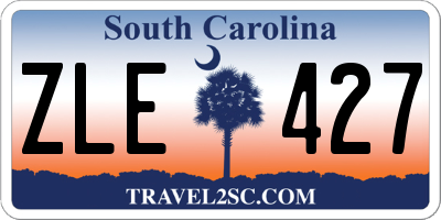 SC license plate ZLE427