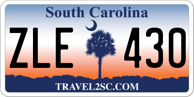 SC license plate ZLE430
