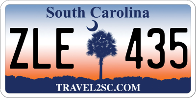 SC license plate ZLE435
