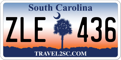 SC license plate ZLE436