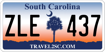 SC license plate ZLE437