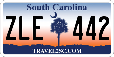 SC license plate ZLE442