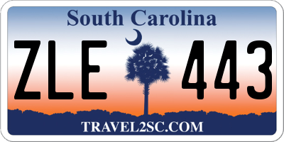 SC license plate ZLE443