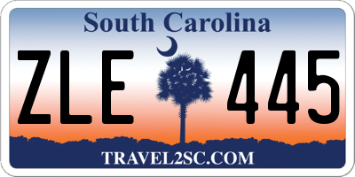 SC license plate ZLE445