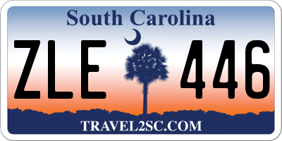 SC license plate ZLE446