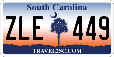 SC license plate ZLE449