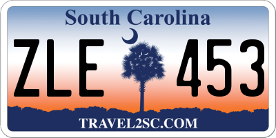 SC license plate ZLE453