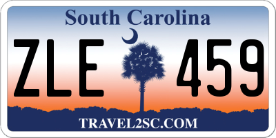 SC license plate ZLE459
