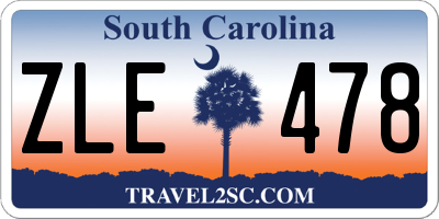 SC license plate ZLE478