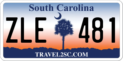 SC license plate ZLE481