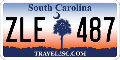 SC license plate ZLE487