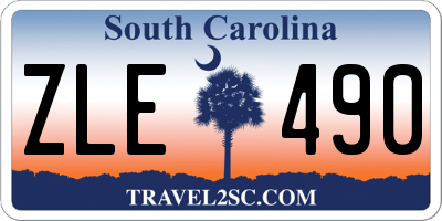 SC license plate ZLE490