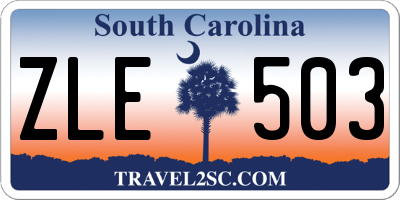 SC license plate ZLE503
