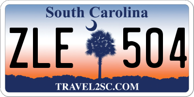 SC license plate ZLE504