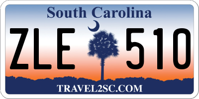 SC license plate ZLE510