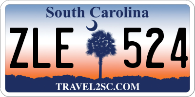 SC license plate ZLE524