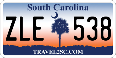 SC license plate ZLE538