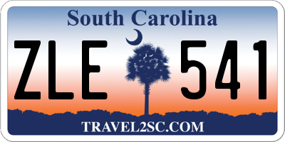 SC license plate ZLE541