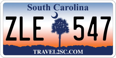SC license plate ZLE547