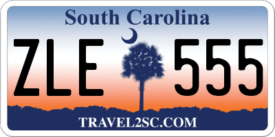 SC license plate ZLE555