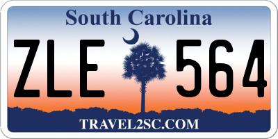 SC license plate ZLE564