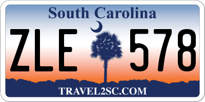 SC license plate ZLE578
