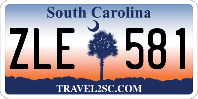 SC license plate ZLE581