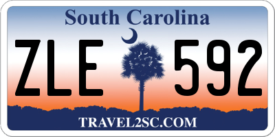 SC license plate ZLE592