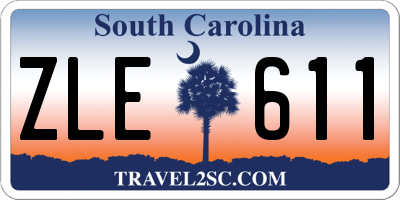 SC license plate ZLE611
