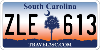 SC license plate ZLE613