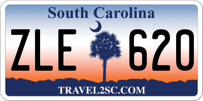 SC license plate ZLE620