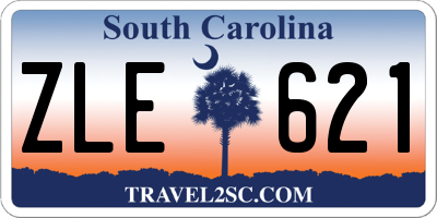 SC license plate ZLE621