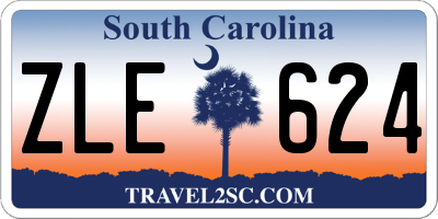 SC license plate ZLE624