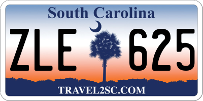SC license plate ZLE625