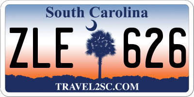 SC license plate ZLE626