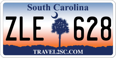 SC license plate ZLE628