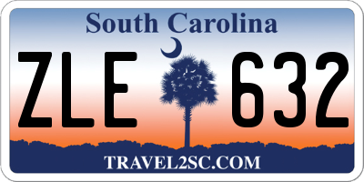 SC license plate ZLE632