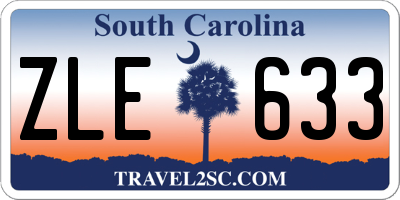 SC license plate ZLE633