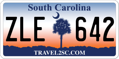 SC license plate ZLE642