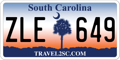 SC license plate ZLE649