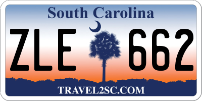 SC license plate ZLE662